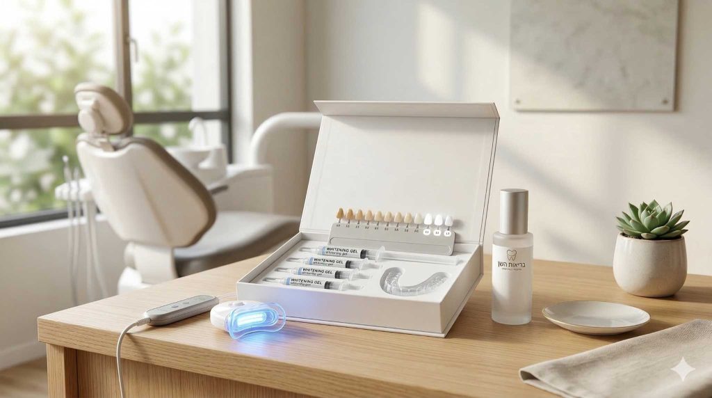 ציפוי חרסינה מול הלבנת שיניים